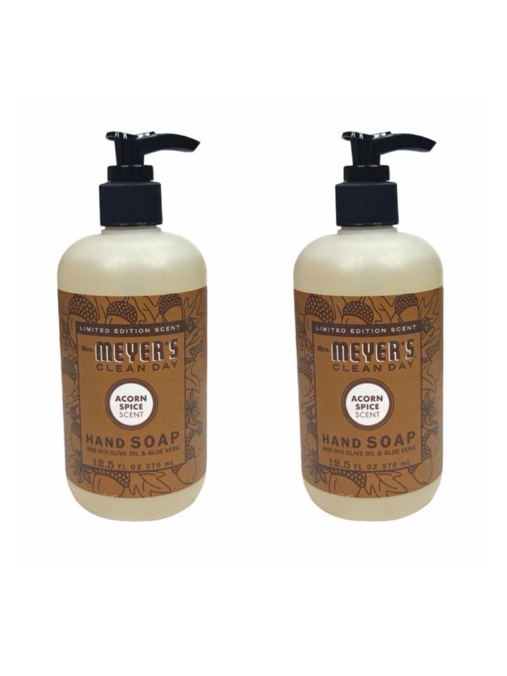 Mrs. Meyer’s Clean Day Hand Soap - 12.5 fl oz / 370 ml - Acorn Spice - Set of 2